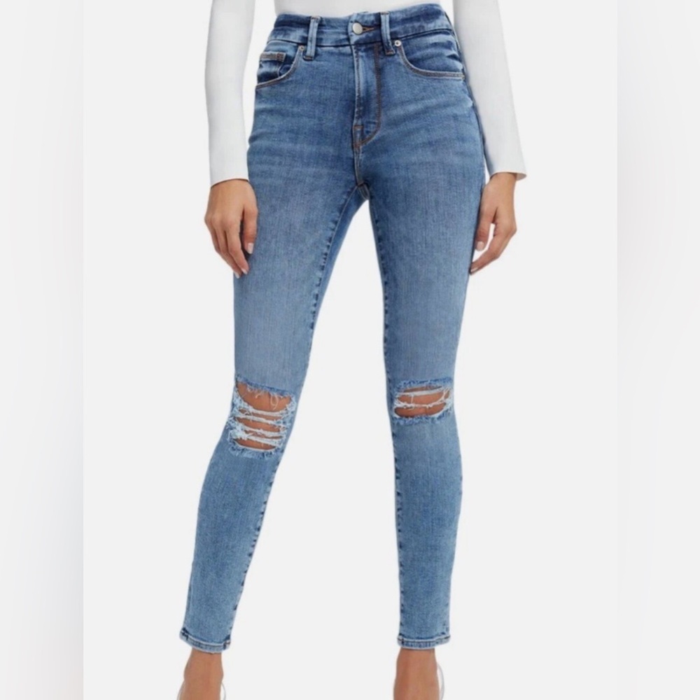 Good American Good Legs Distressed Skinny Jeans
Size 10